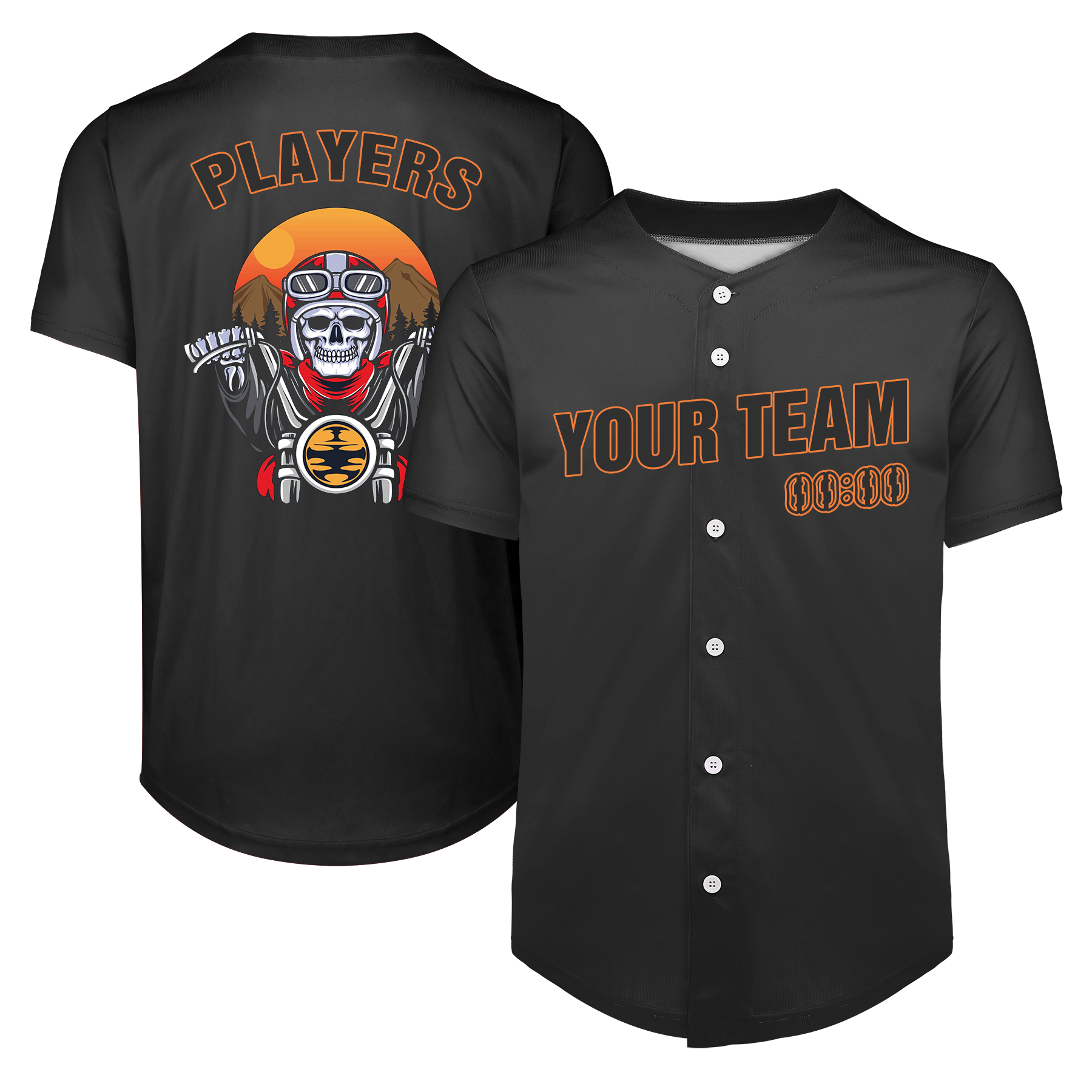 Custom Full-Button Baseball Jersey (Full Color Dye Sublimated) 10