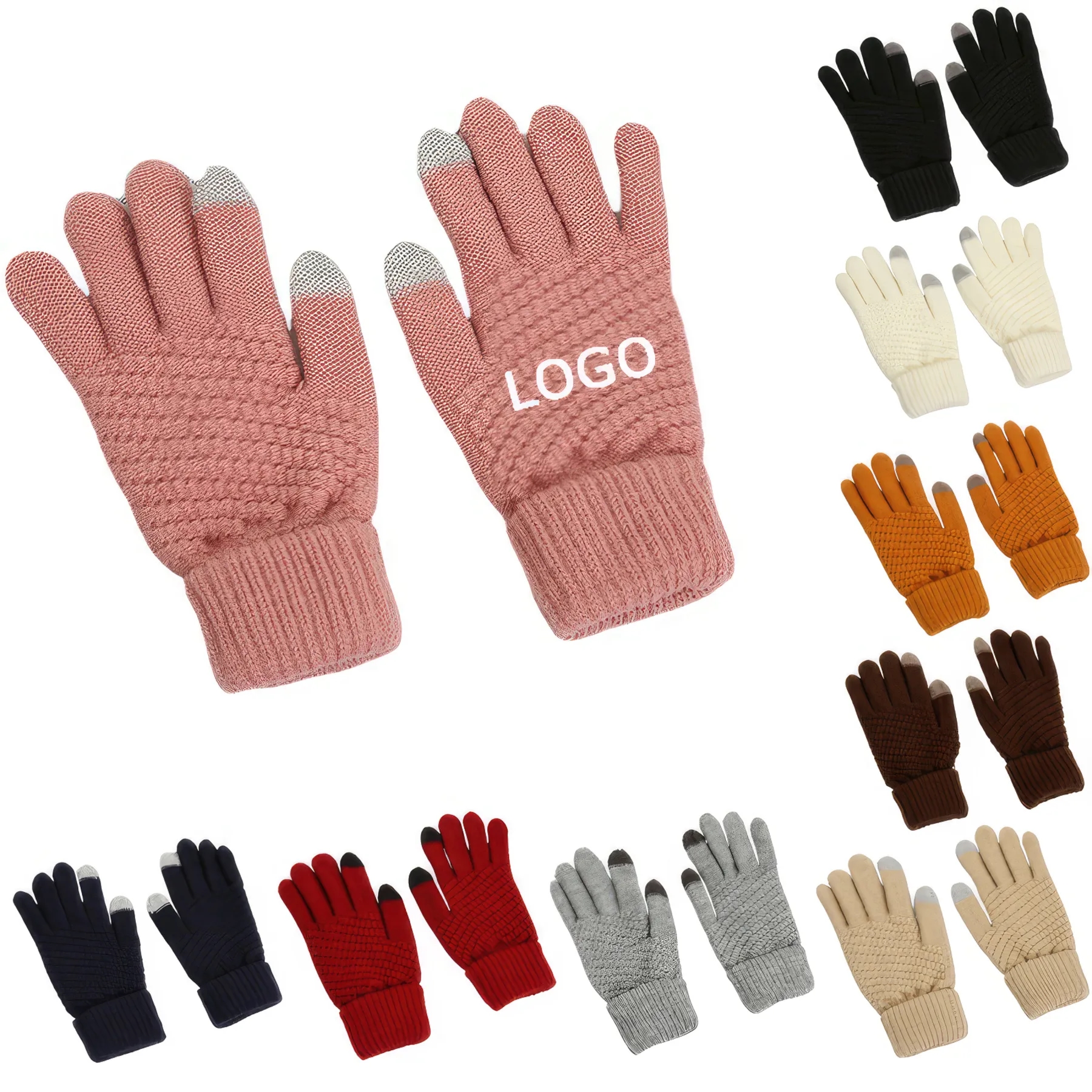 Fashion Jacquard Knitted Gloves 2