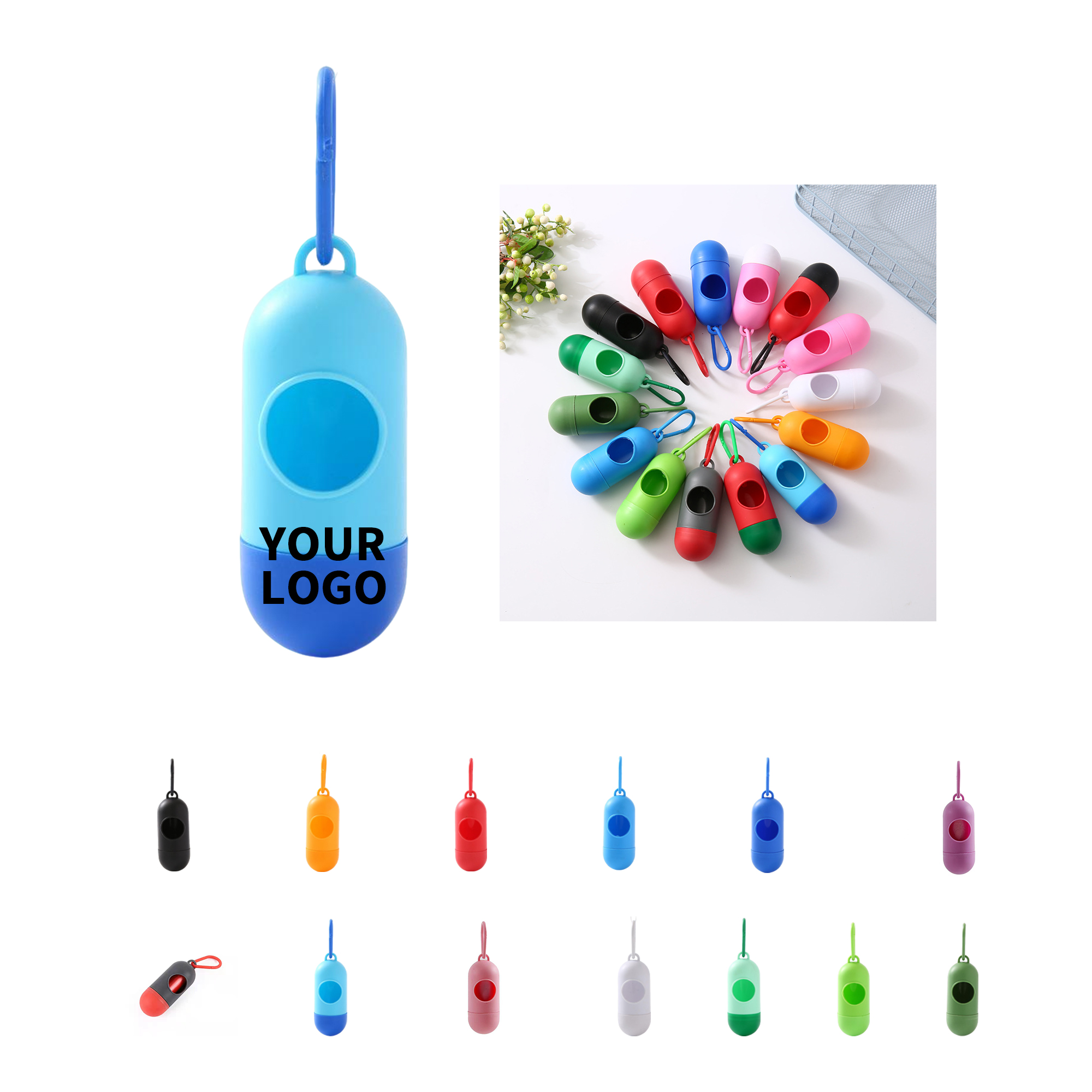 Lightweight Clip Holder With Biodegradable Refill Roll 3.7" 13