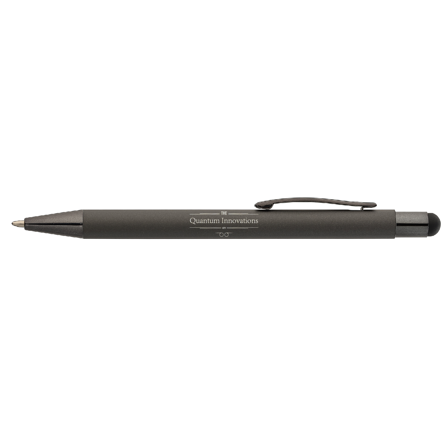 Iggy Softy Monochrome Metal Pen with Stylus (Engraved Imprint) 1