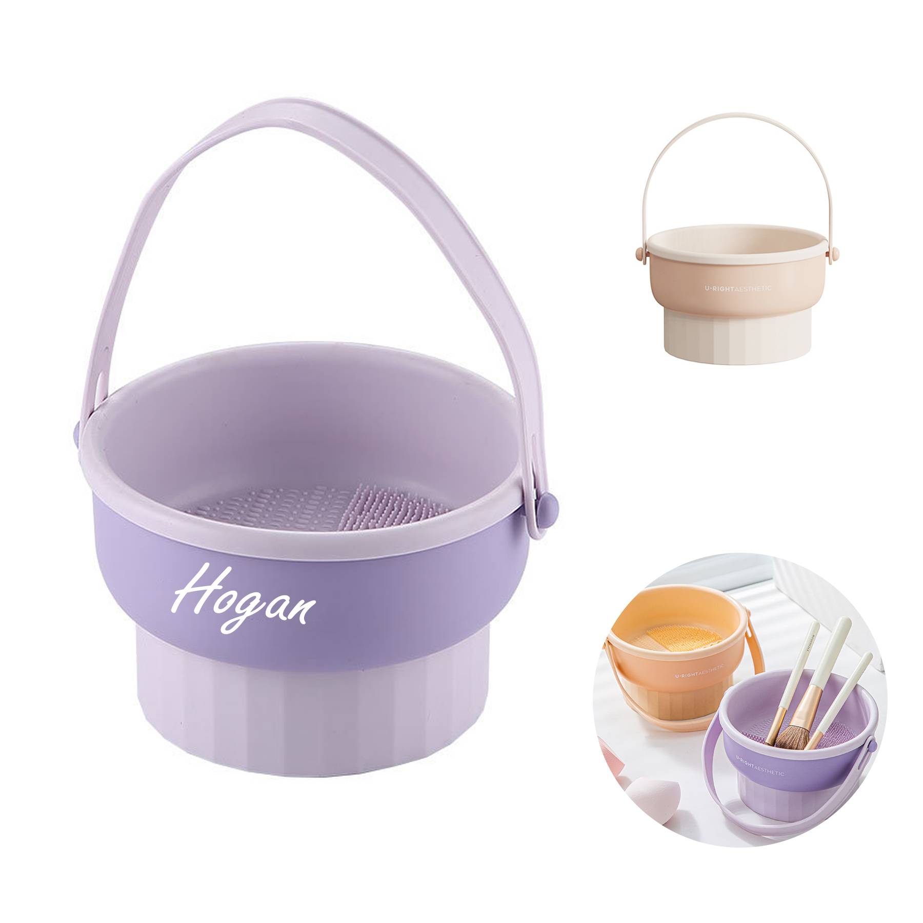 Silicone Beauty egg makeup brush cleaning basket
