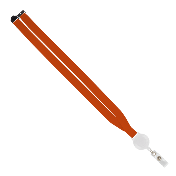 IMPORT 3/4" Polyester Lanyard with Retractable Badge Reel and IPH7 back of neck convenience release. 184