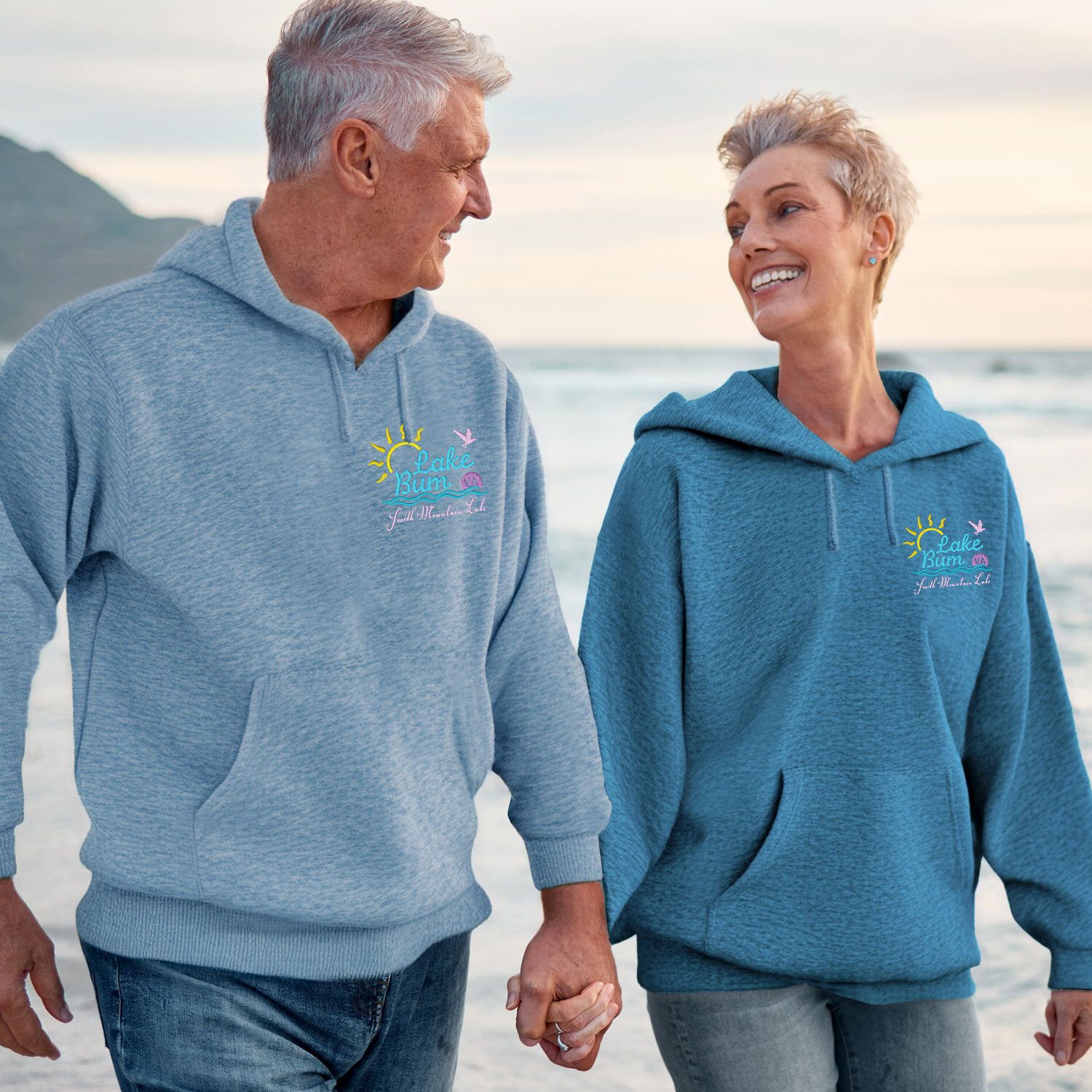 ADULT VINTAGE HEATHER HOODIE - EMBROIDERED