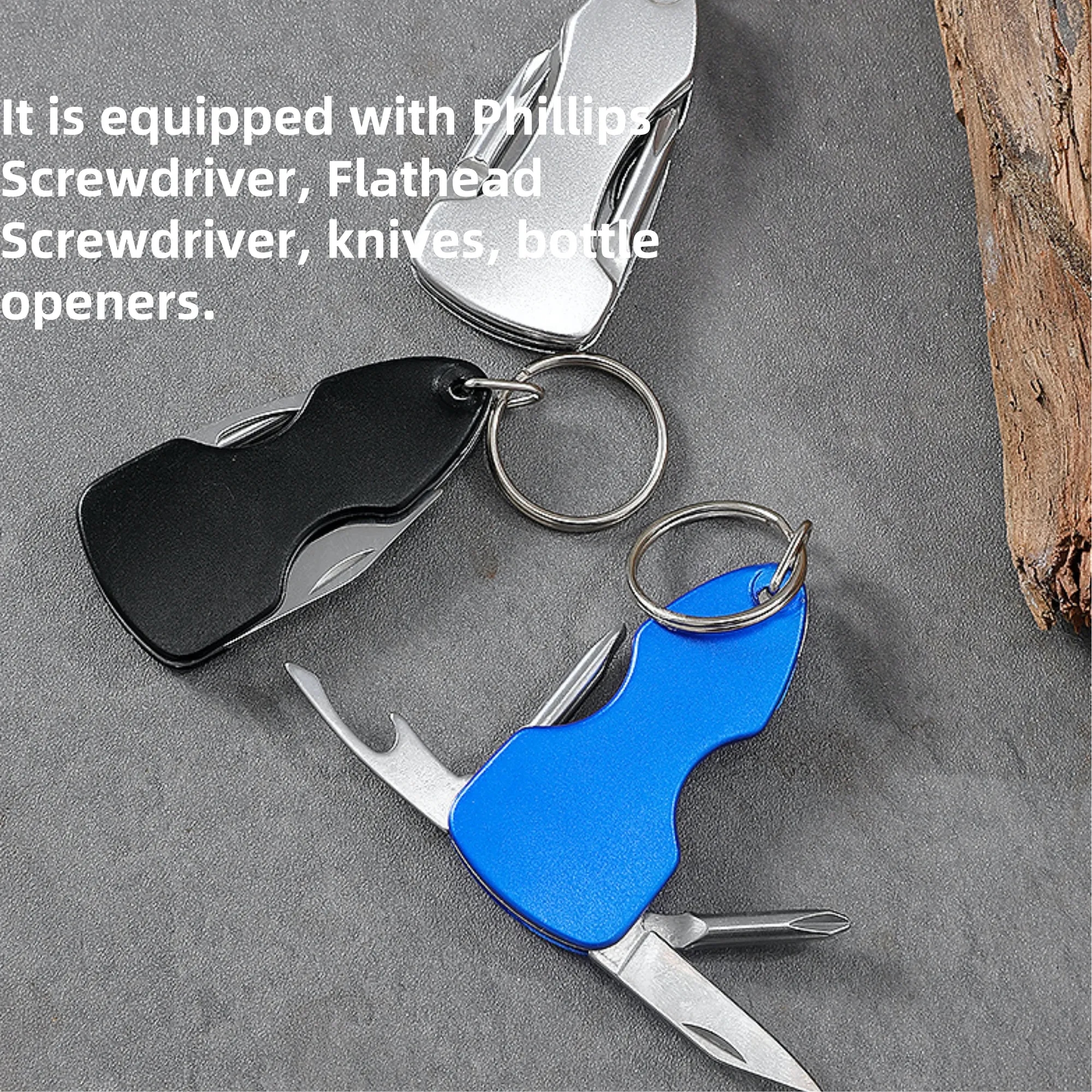 4 in 1 Outdoor Pocket Screwdriver Knife Opener Keychain 3
