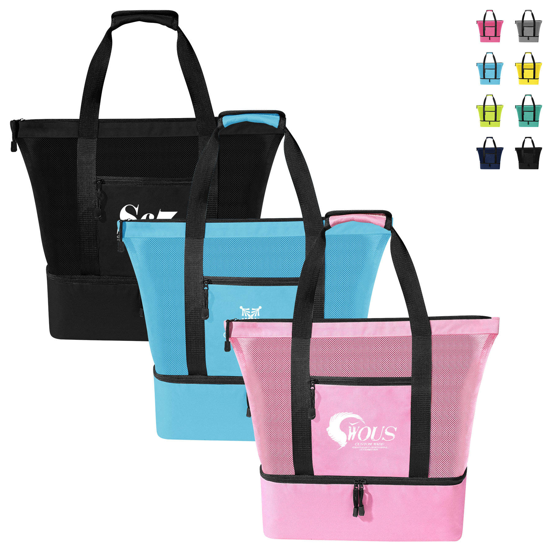 600D Oxford Cloth Mesh With Wrist Pad Beach Cooler Bag 3