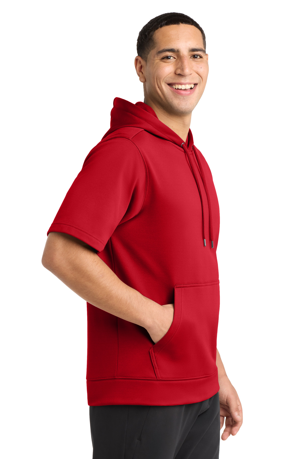 Sport-Tek Sport-Wick Fleece Short Sleeve Hooded Pullover. ST251, custom hoodie or sweatshirt with logo imprint 6