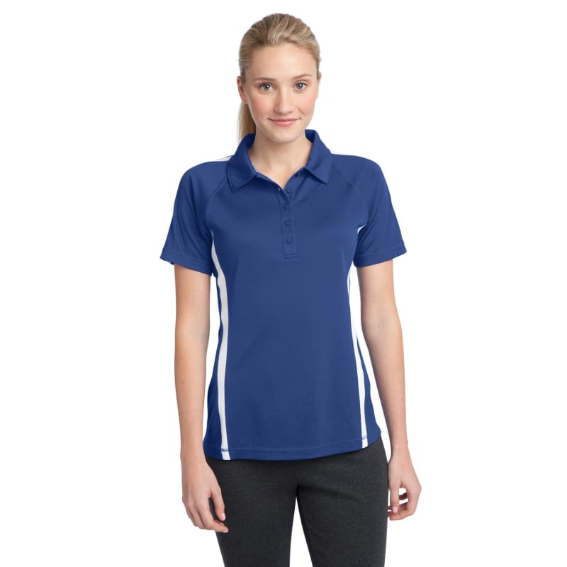 Sport-Tek Women's PosiCharge Micro-Mesh Colorblock Polo. 4