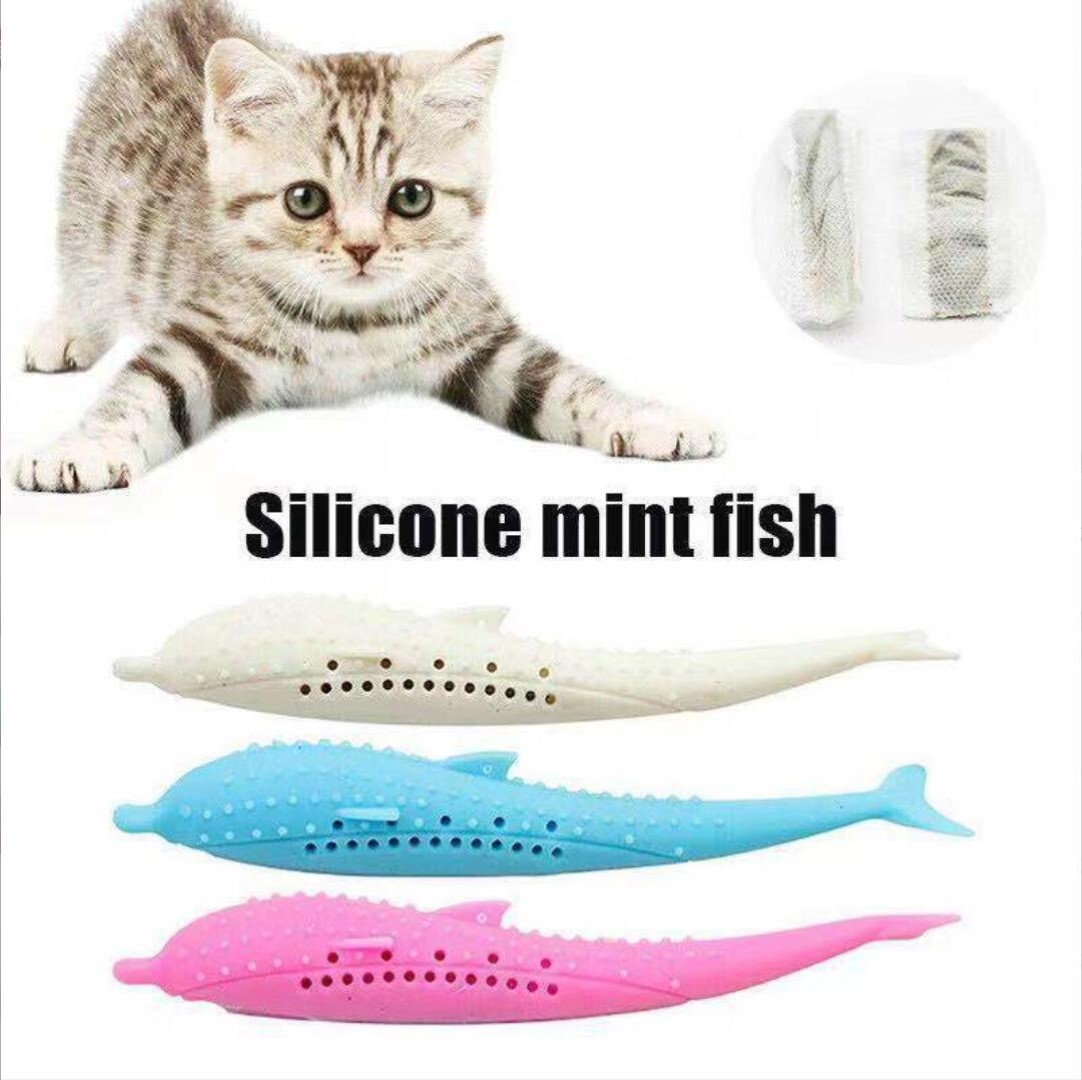 Silicone Cat Fish Chew Toy 4
