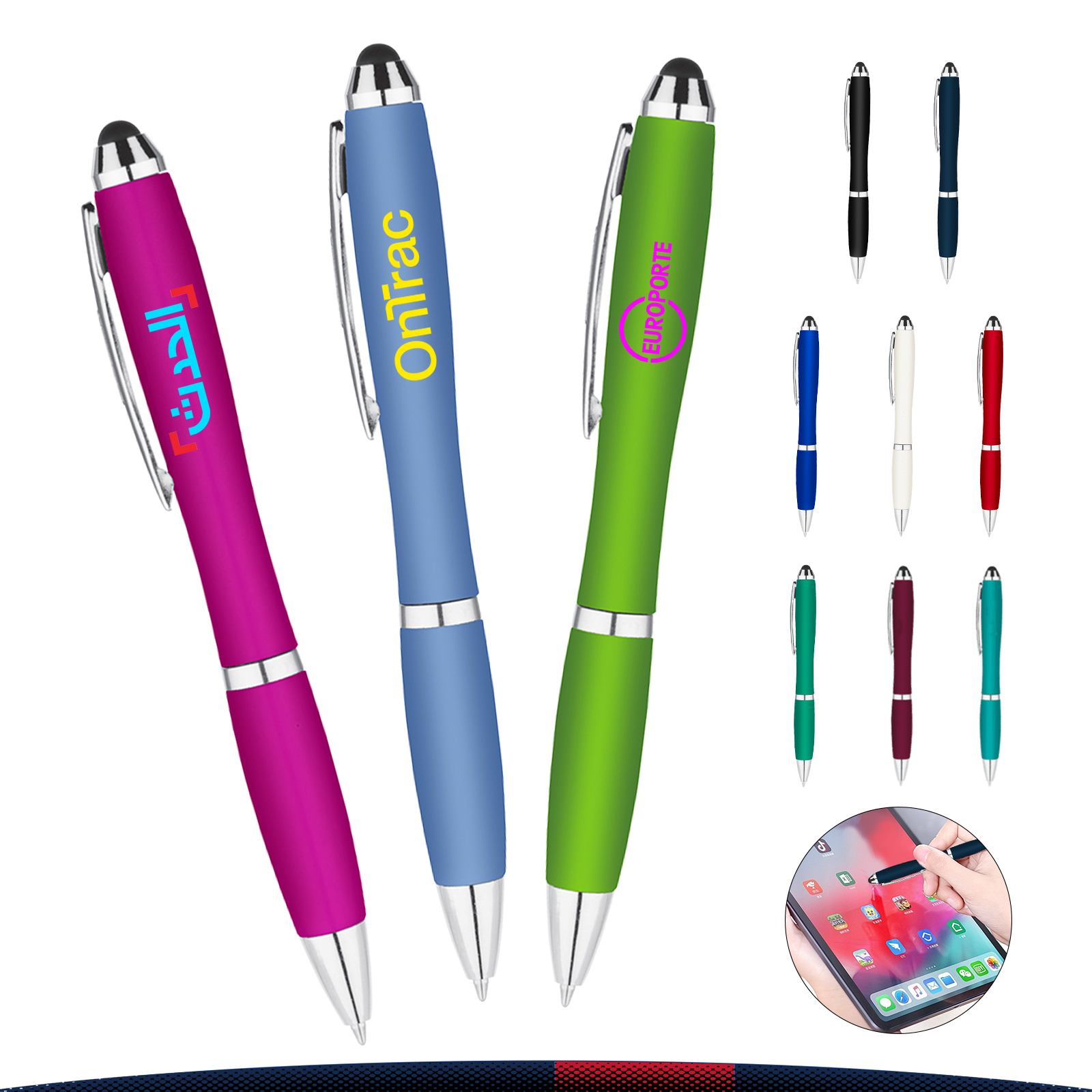 Auguste Metallic Curvaceous Ballpoint Stylus Pen 10