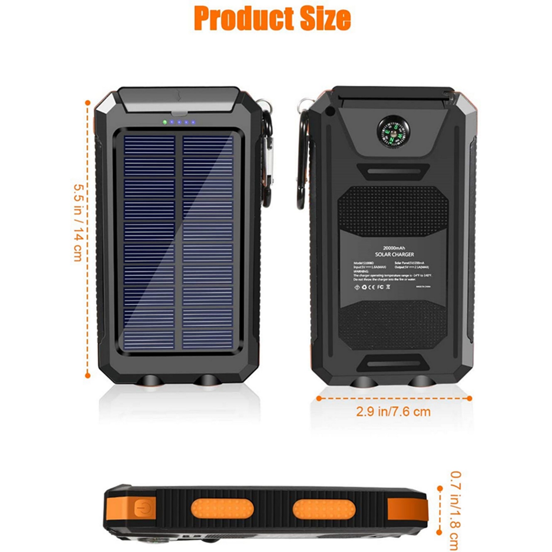 Solar Phone Charger Power Bank 3