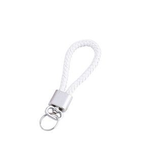 Rotated Ring Weaved PU Leather Keychain Key Organization 23