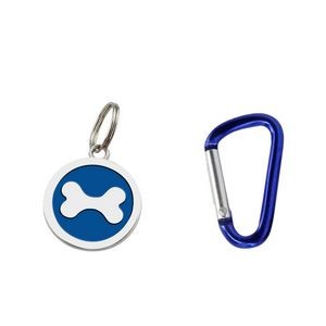Reliable Round Paw Shaped Dog ID Tag With Carabiner 7