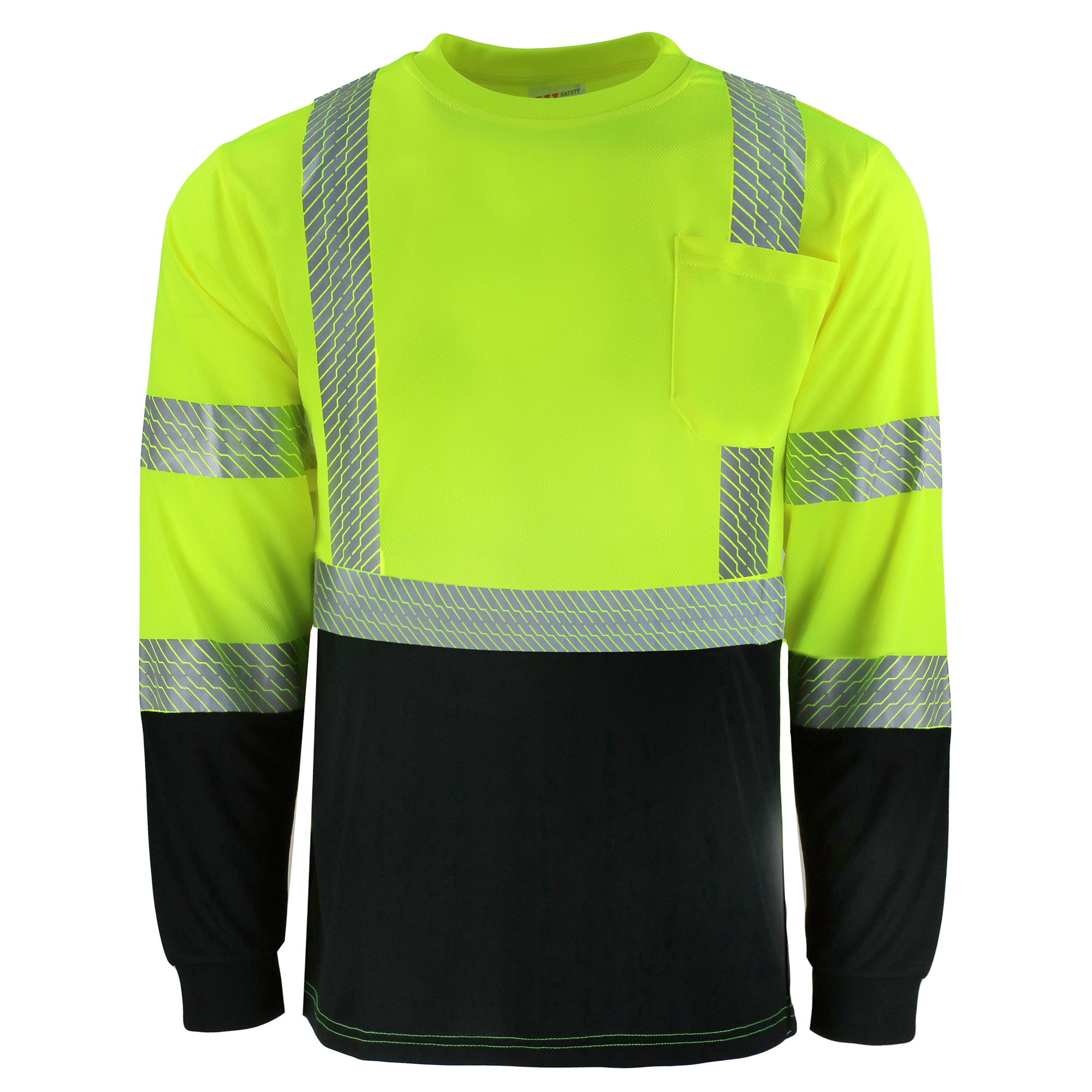 Safety Brite Class 3 HI VIS Black Bottom Segmented T-Shirt 1
