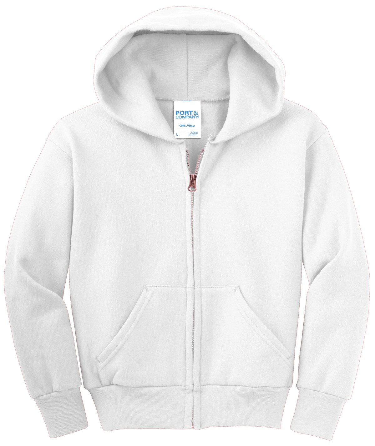Port & Company® Youth Core Fleece Full-Zip Hooded Sweatshirt 36