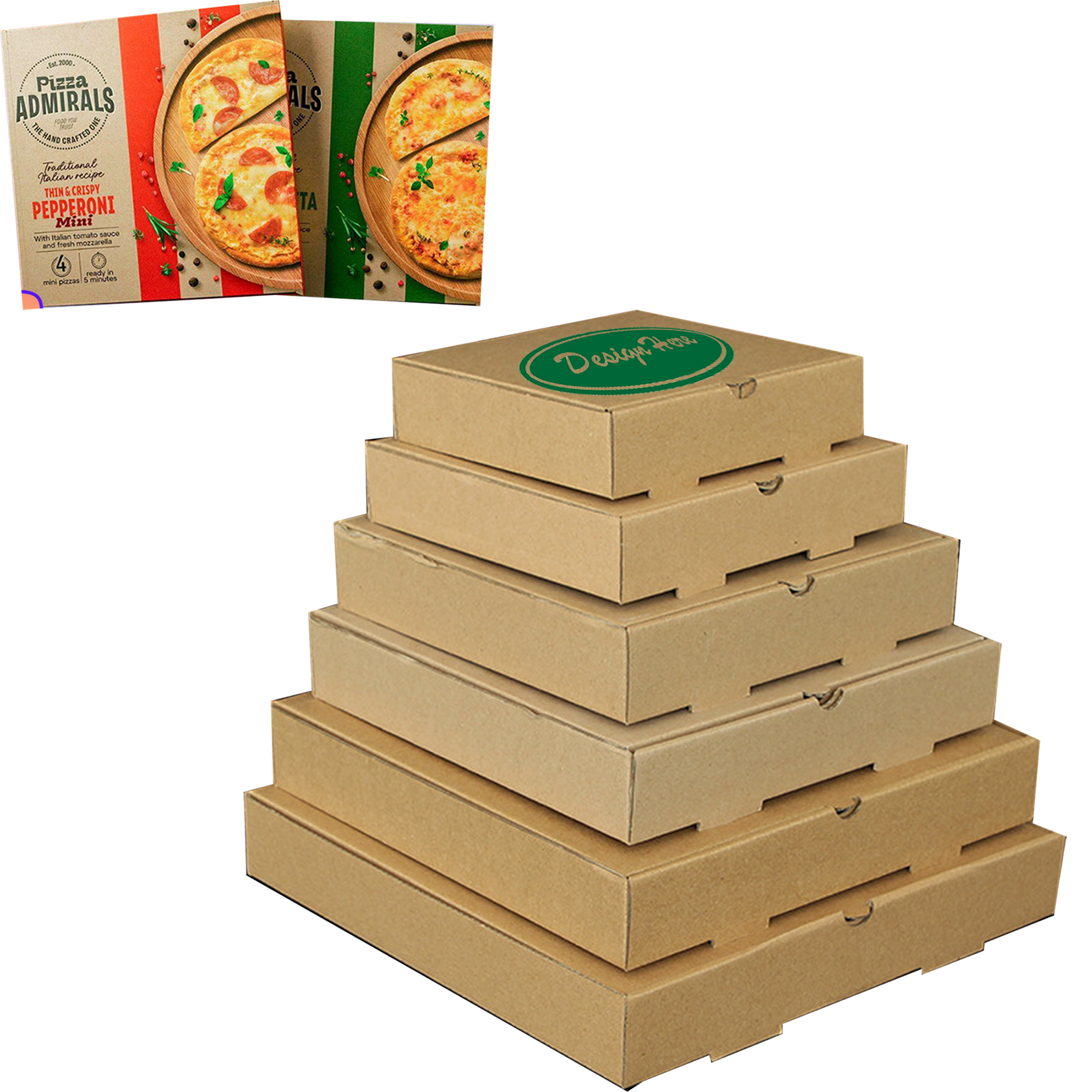 Customizable Pizza Boxes Of Various Sizes 2