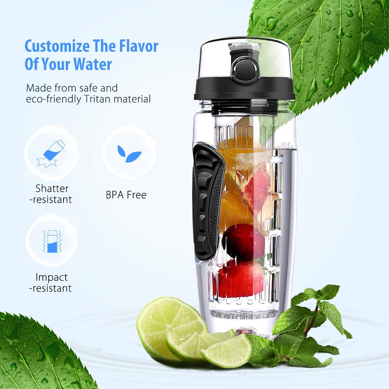 32 OZ Sport Fruit Infuser Water Bottle 11