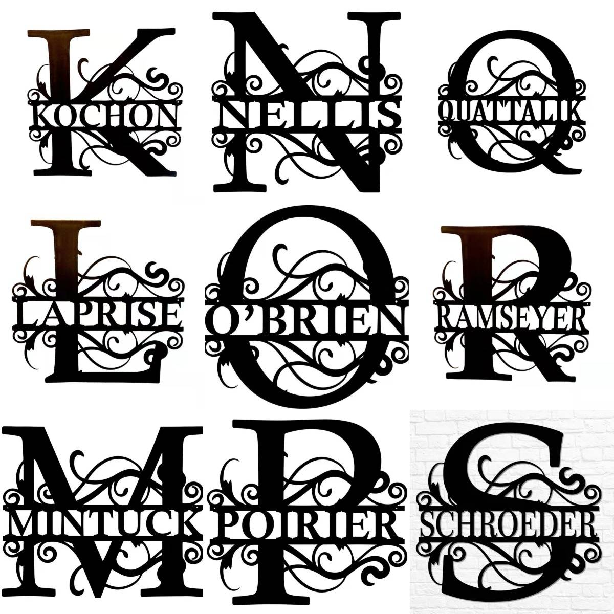 12inch Custom Metal Name Sign 4