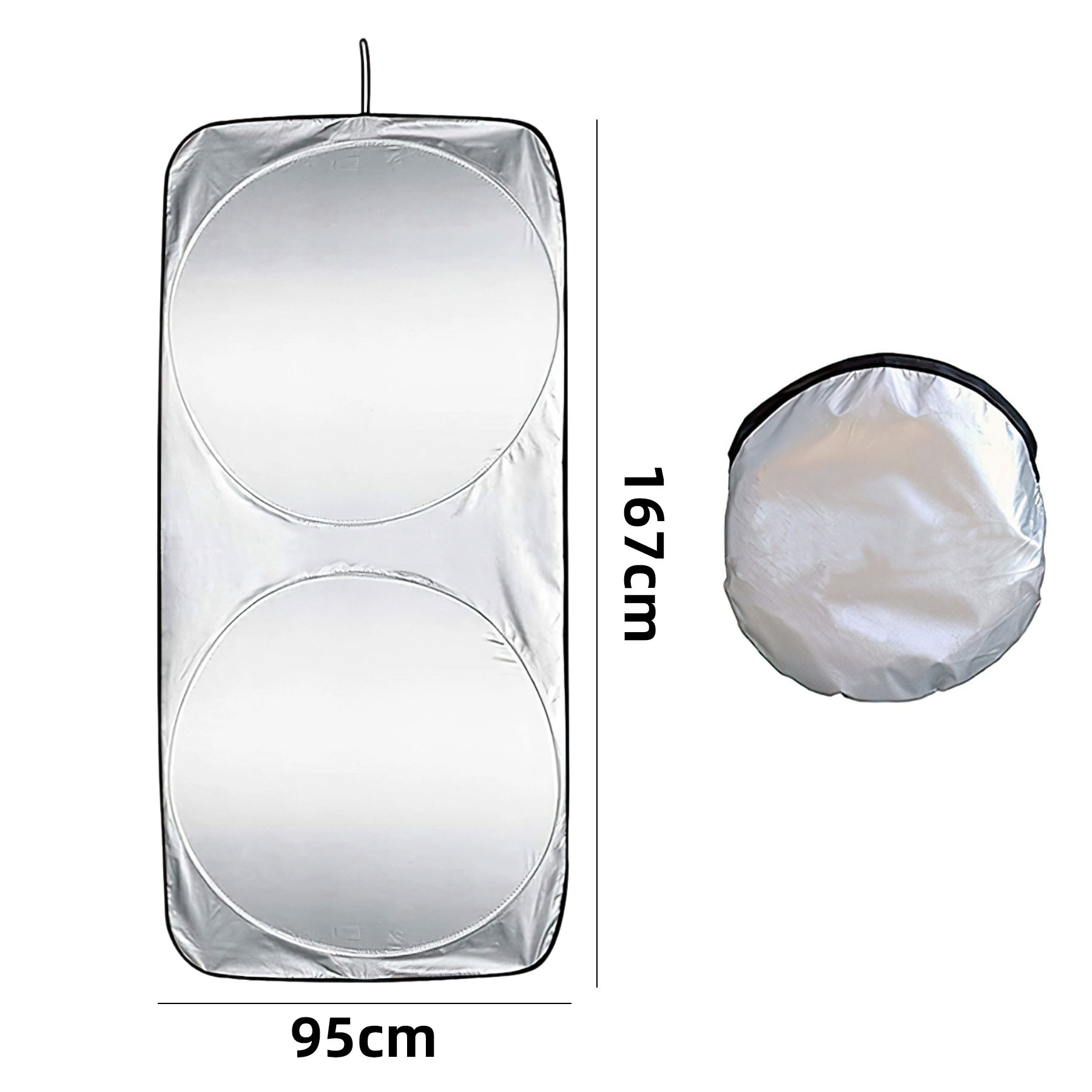 Silver-Coated Windshield Shade (59'' x 27.5'') 4