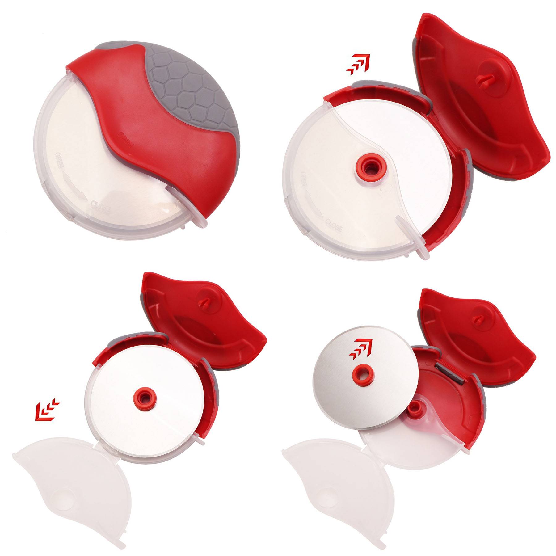Creative round roller pizza cutter knife 6