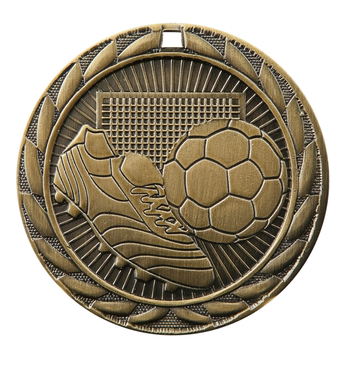 Soccer Fe Iron Medal 2" 2