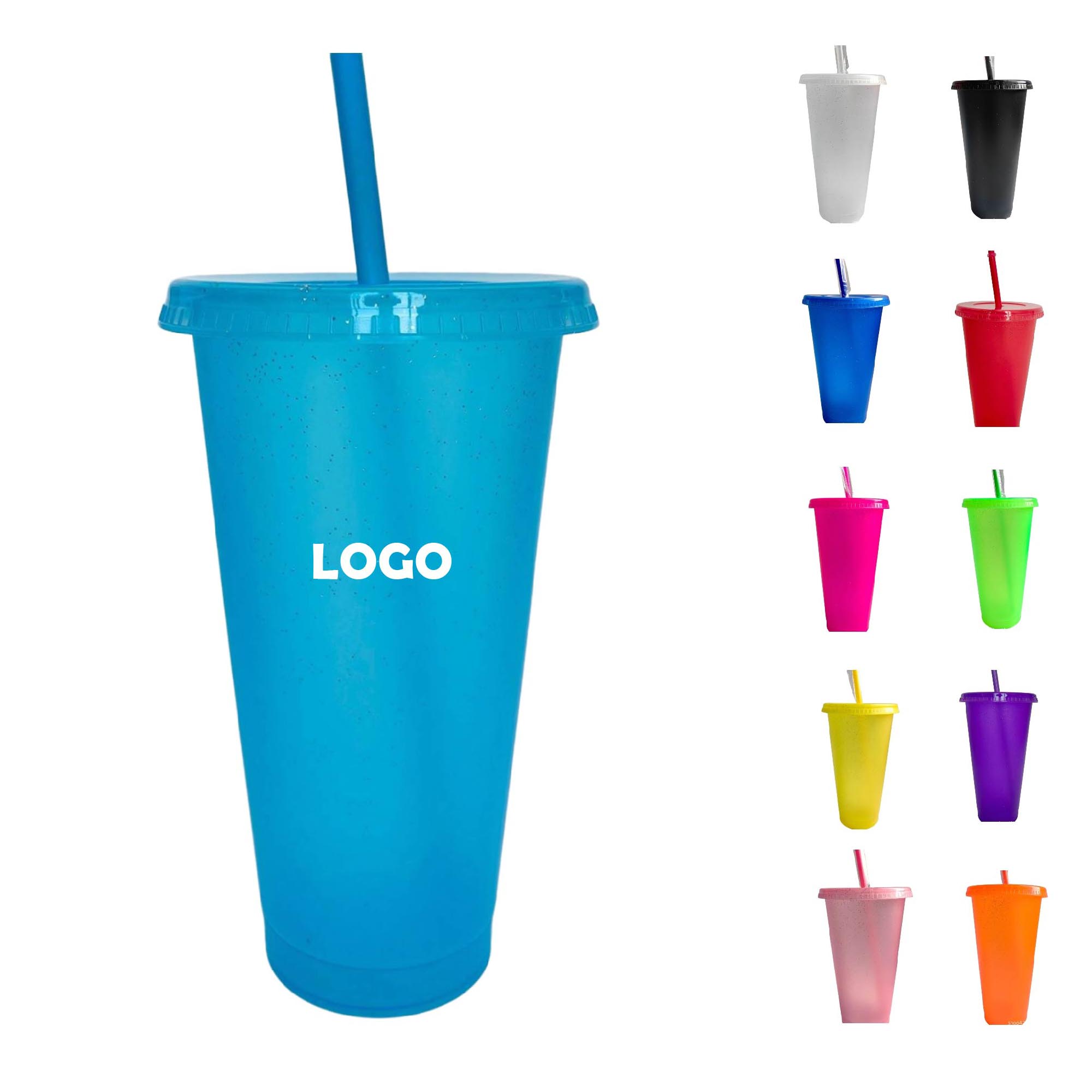MOQ:30pcs 24oz Glitter Straw Cup 1