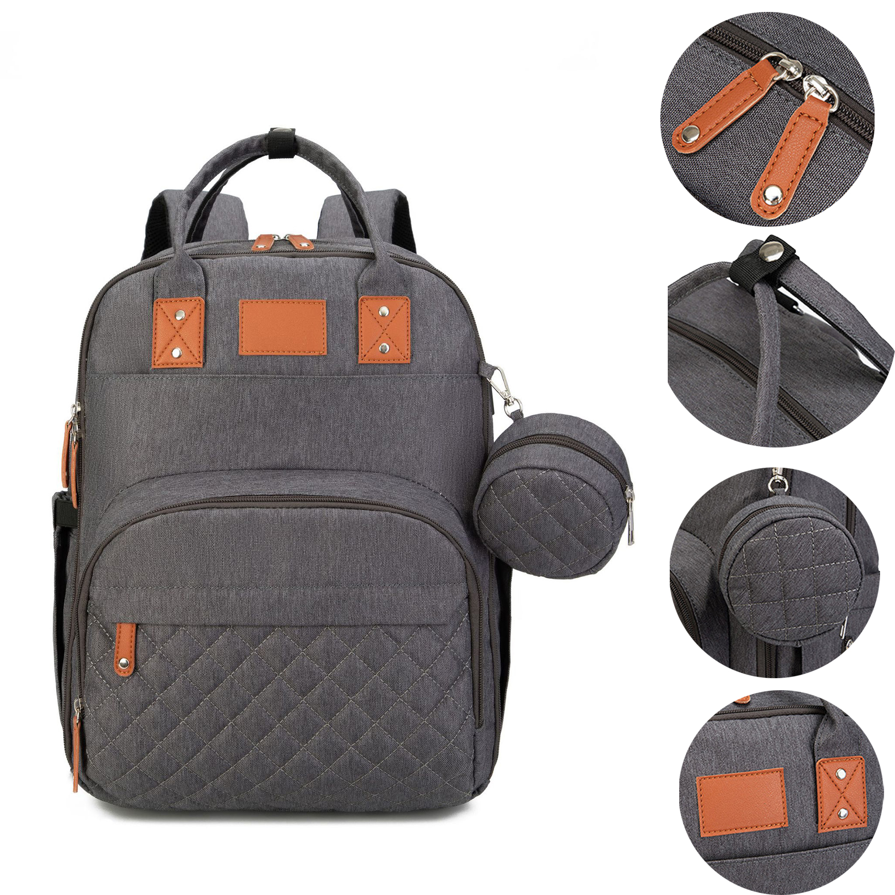 Nylon Waterproof Baby Changing Backpack 5