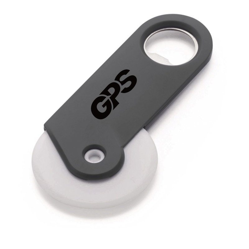 5 1/4 " Pizza Cutter with Bottle Opener 5