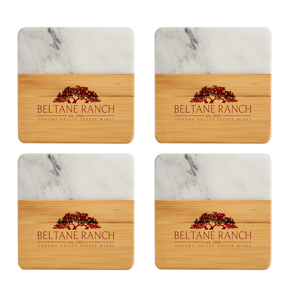 Bamboo & Marble Wine Coaster (Set of 4) 3