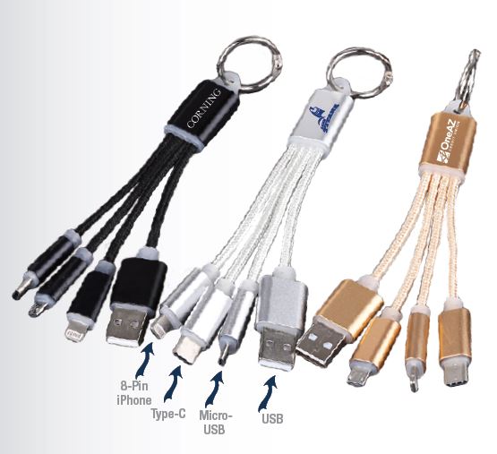 3-IN-1 USB Cable Keychain 2