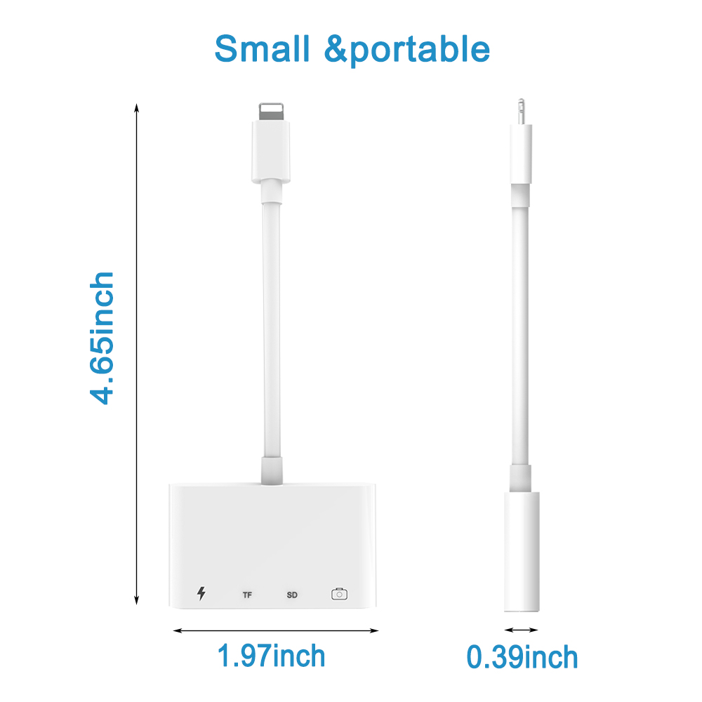 4-in-1 OTG Adapter & Card Reader – Compatible with iPhone 6