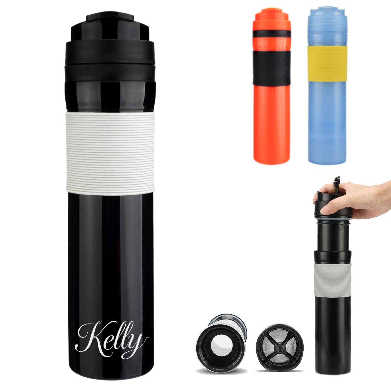 12oz Portable French Press Coffee Maker Bottle 4