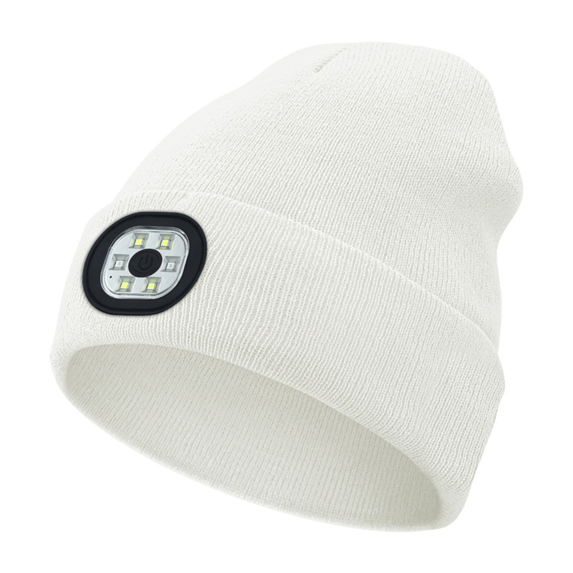 Acrylic Knit Beanie With Rechargeable LED Light 7.87" x 8.6" x 2" 4
