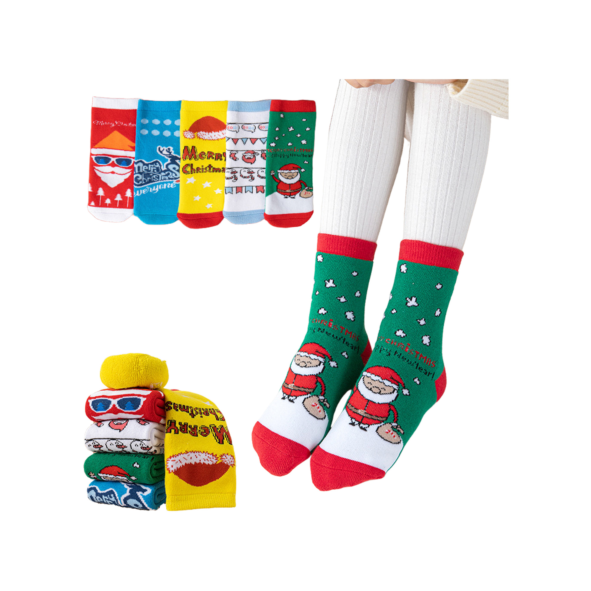 Cotton Children's Warm Christmas Socks 4