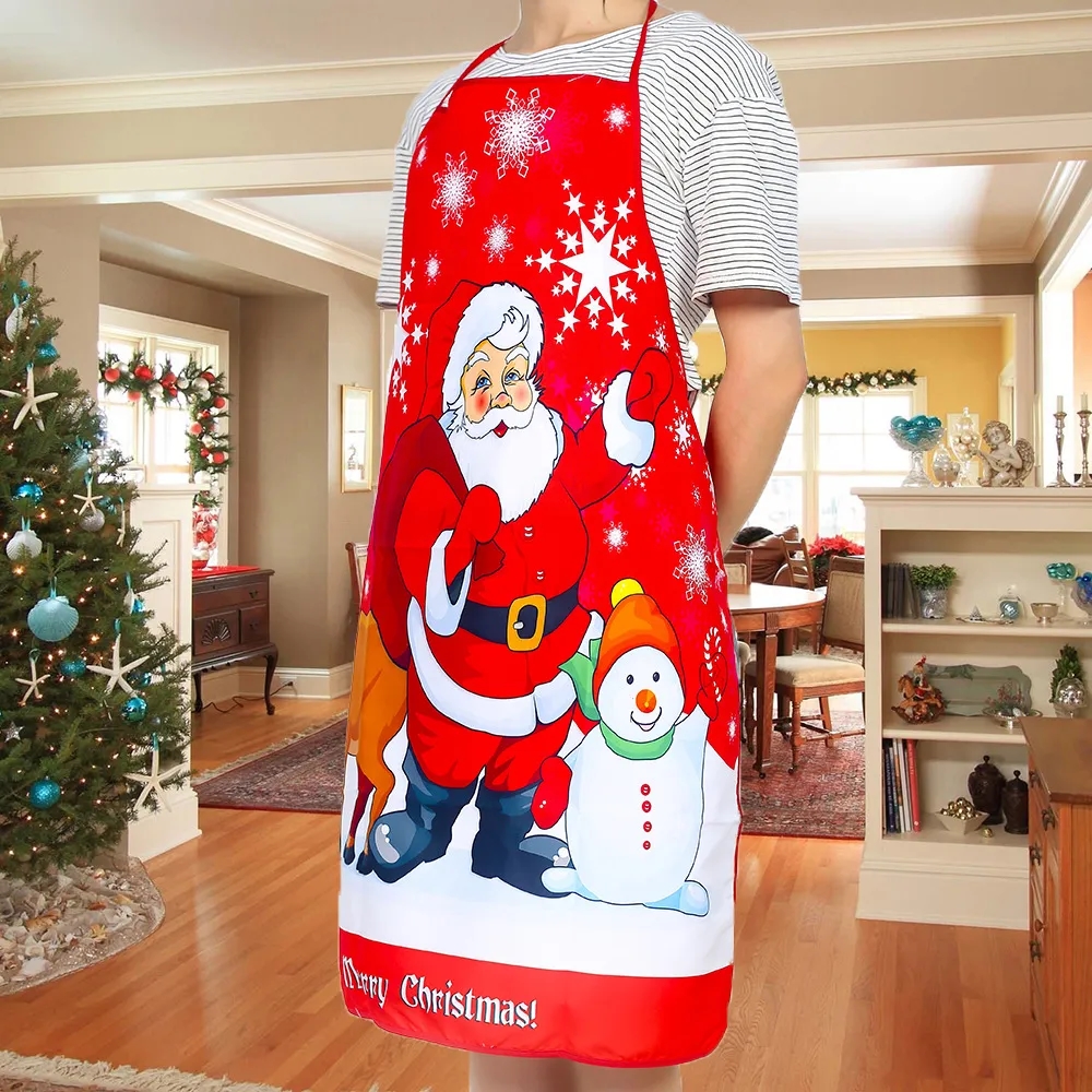 Christmas Print Apron Kitchen Cooking 9