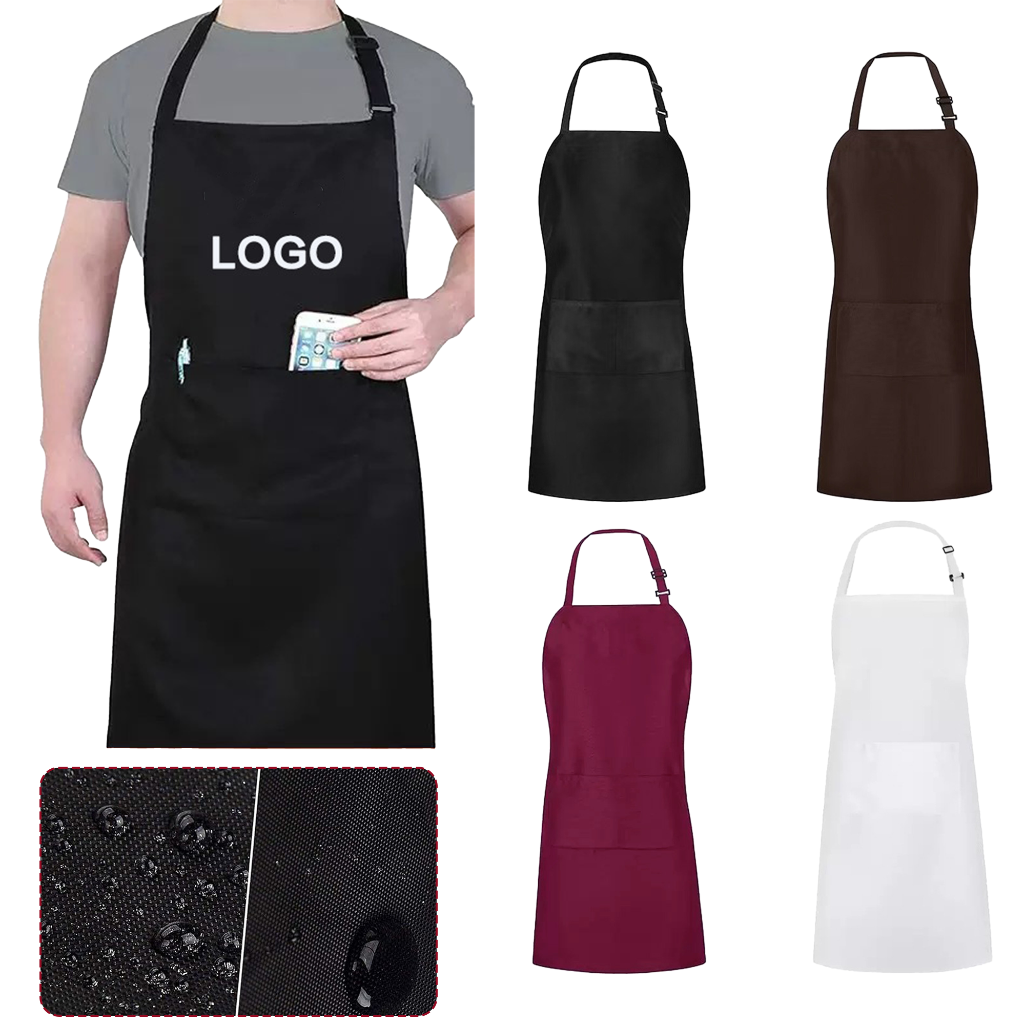 Adjustable Apron with 2 Pockets 3