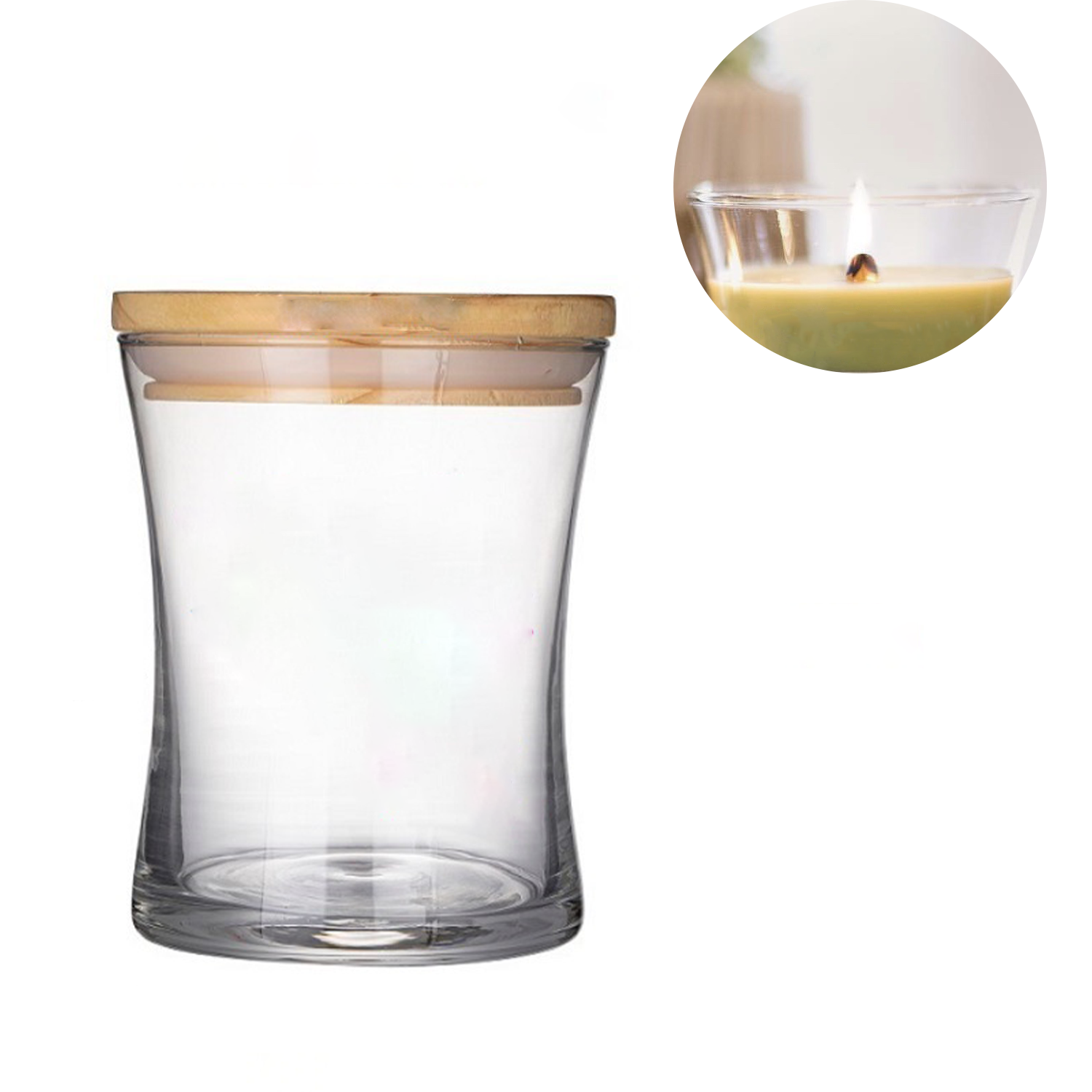 15oz Clear glass Waist Cup 4