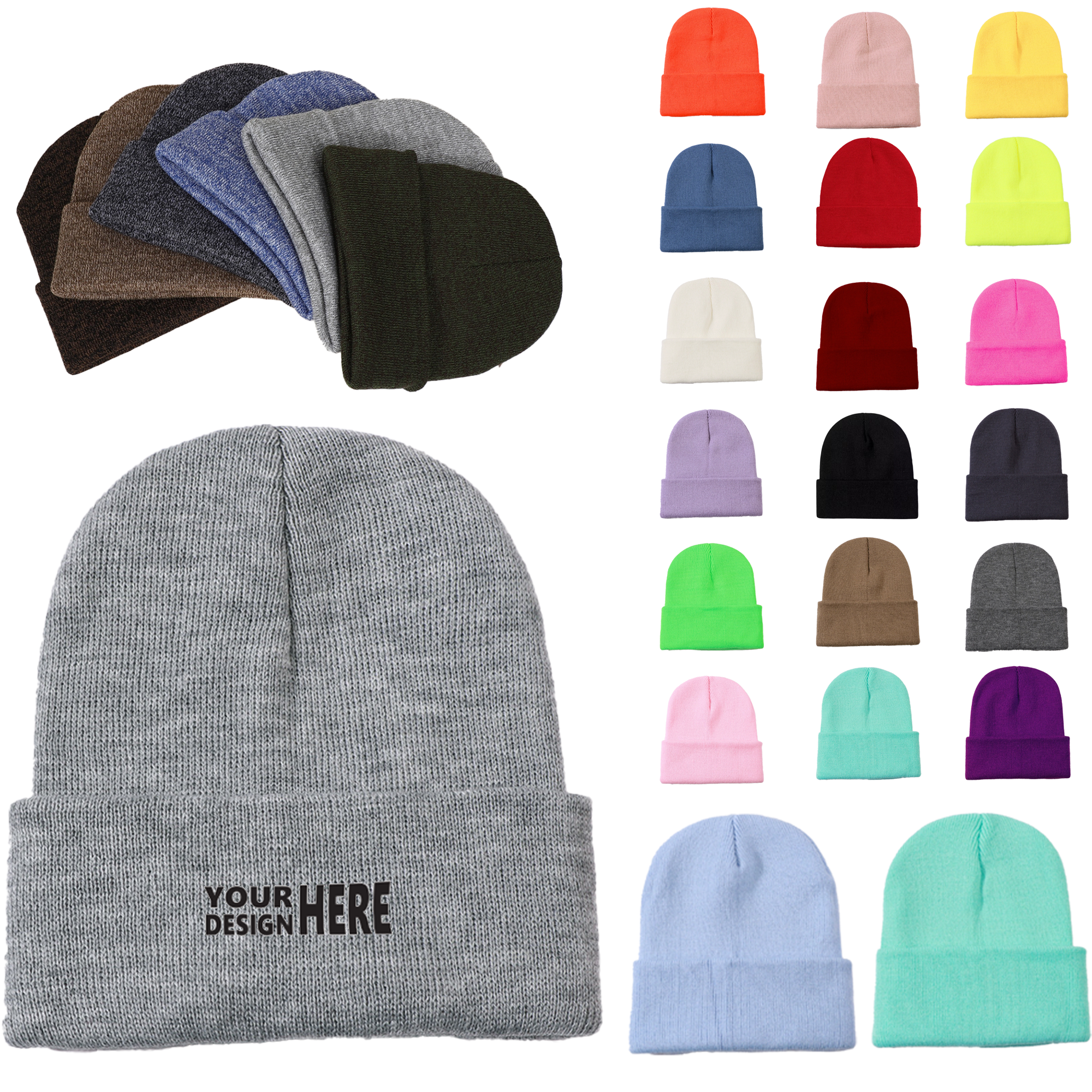 Large-Head Warm Knit Cap 1