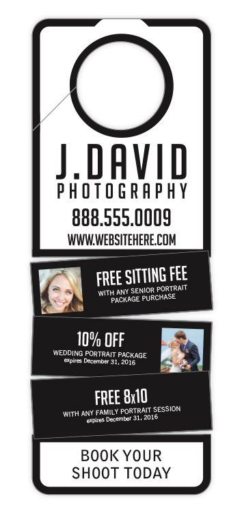 Door Hanger - 3x8 Extra-Thick Laminated with 4 Tear-Off Coupons - 24 pt. 2