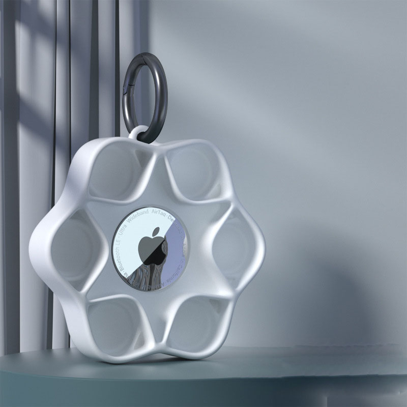 Silicone AirTag Keychain Combined Tracker Finder and Pop it Bubble 3