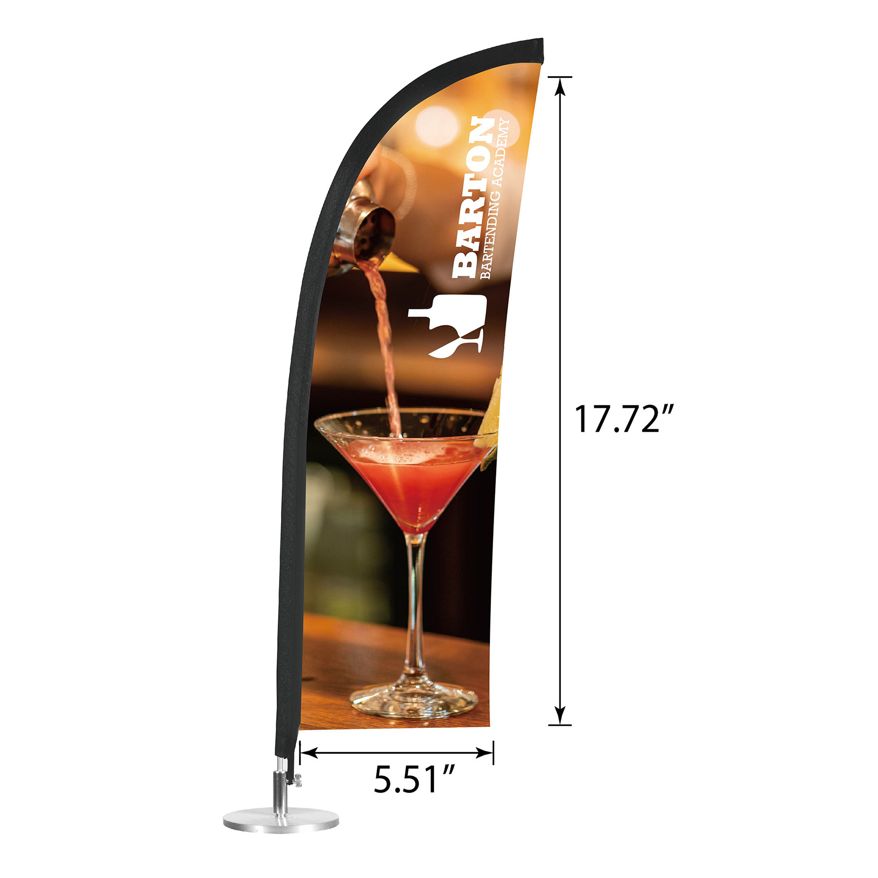 DisplaySplash Tabletop Feather Flag - Single Sided 2