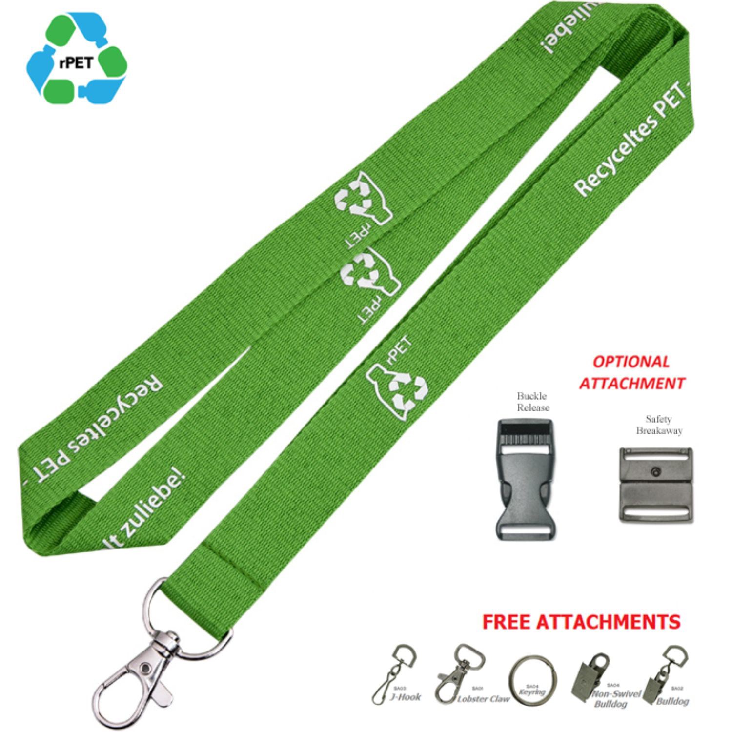 Recycled PET Lanyards Custom Imprint ID Badge Holder 5