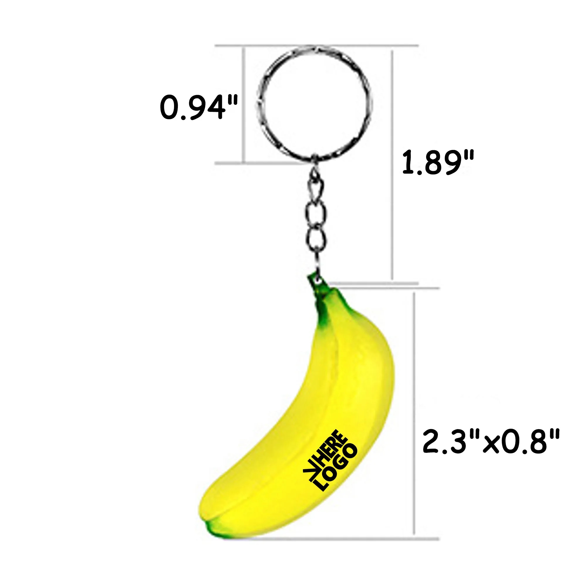MOQ 20 Banana Stress Relieve Toy Keychain 2