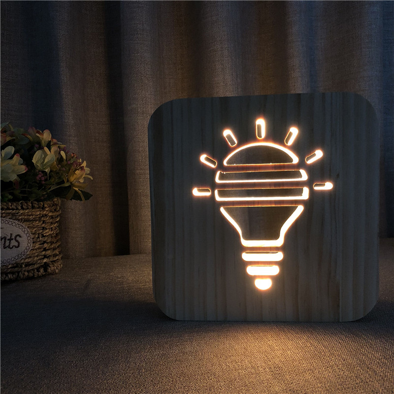 Fully Customizable Wooden Warm Light LED 4