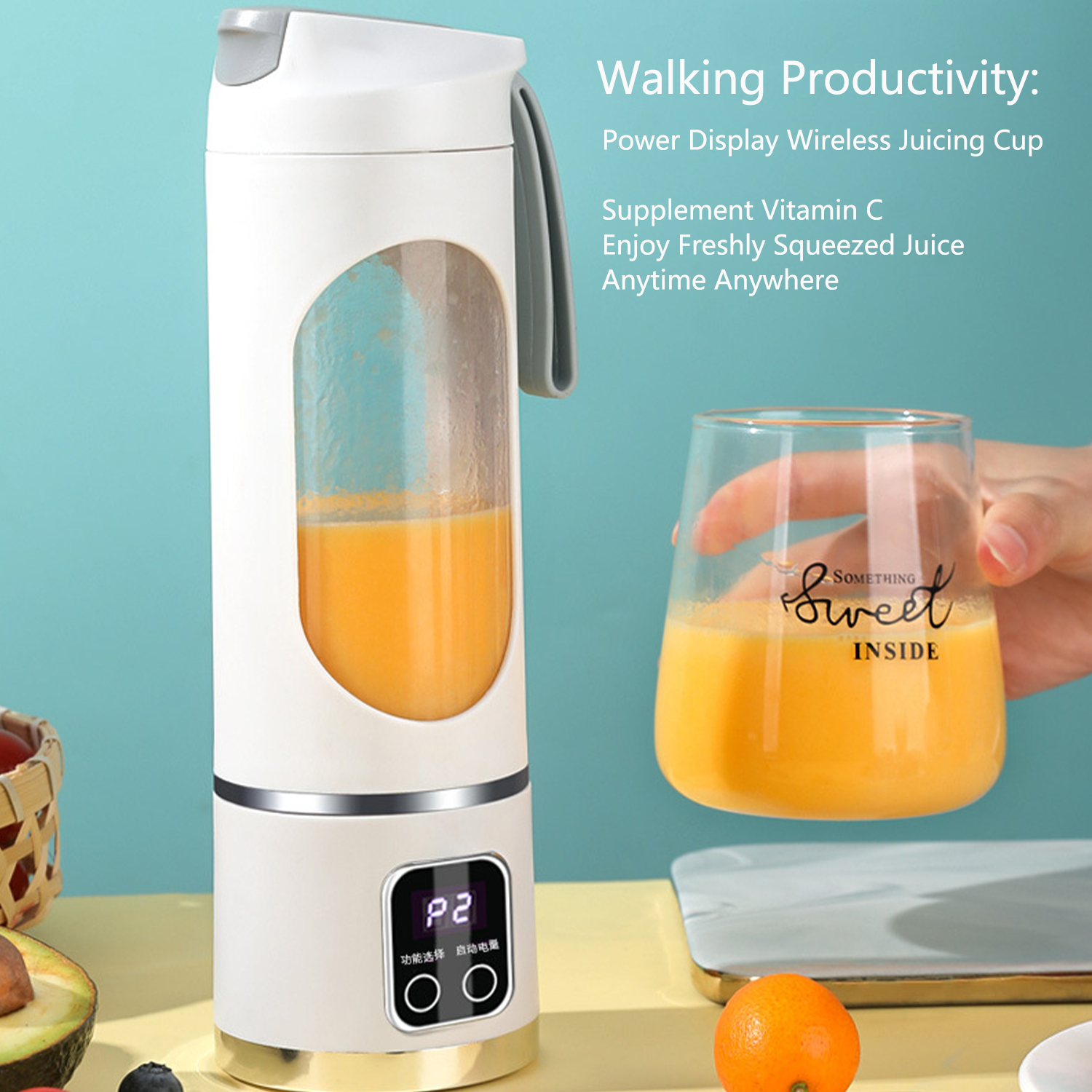 15oz portable charging rechargeable students home juicer 9