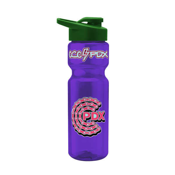 Blazer 28oz Transparent Bike Bottle w/Drink-thru Lid 2694