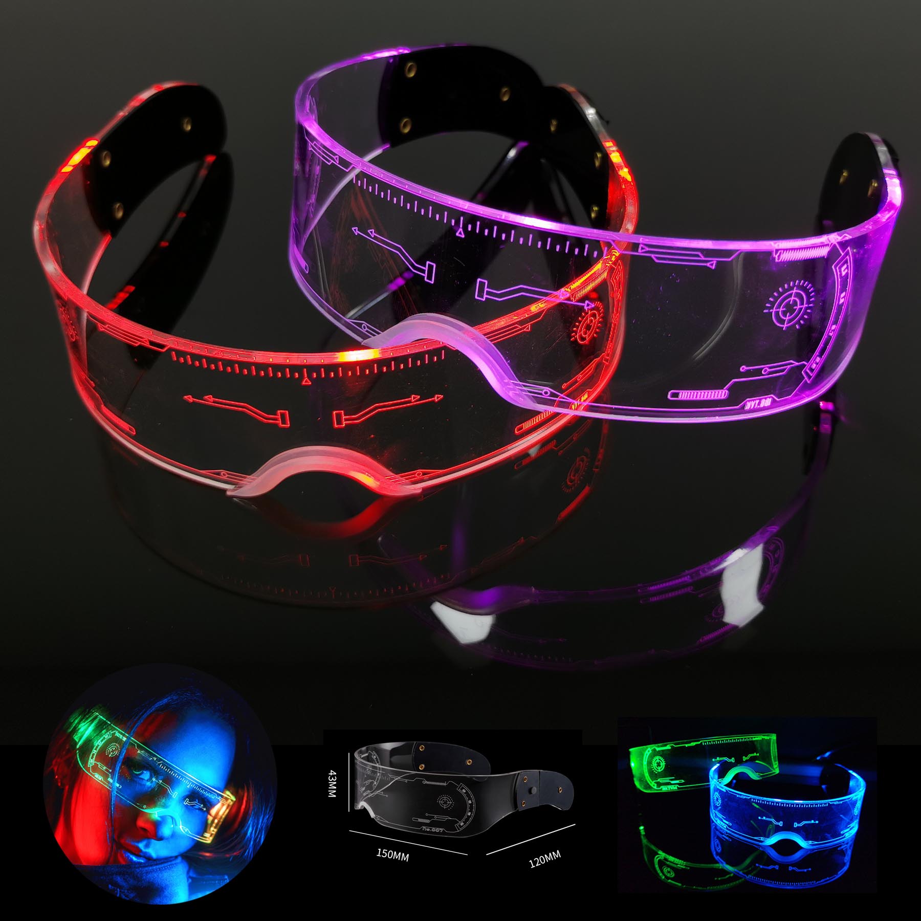 LED Flashing Eyeglasses 2