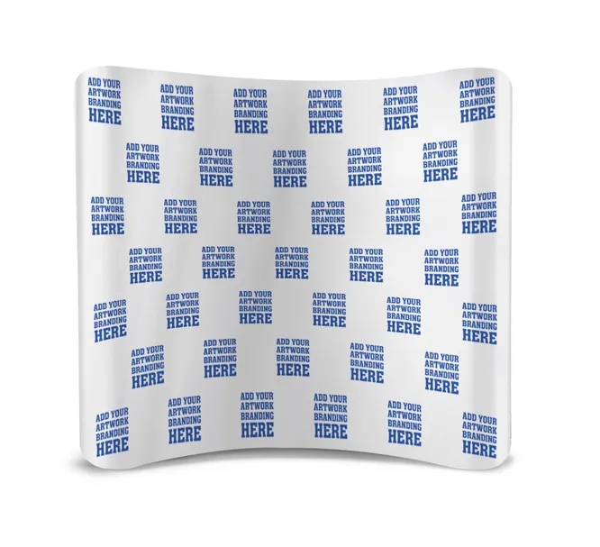 10ft x 8ft Step and Repeat Curved Pillow Case Backdrop 3