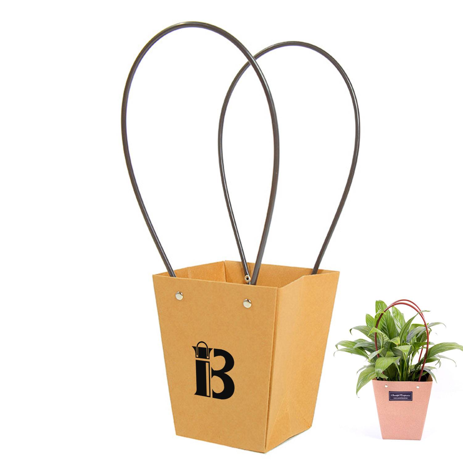 Kraft Paper Flower Decor Bag 1