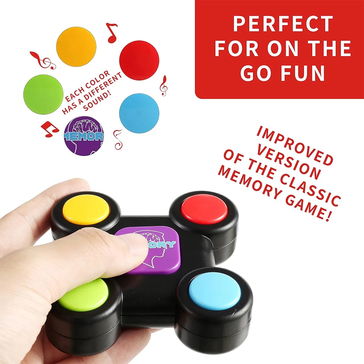 Portable Handheld Light-Up Sounds Memory Training Game 4