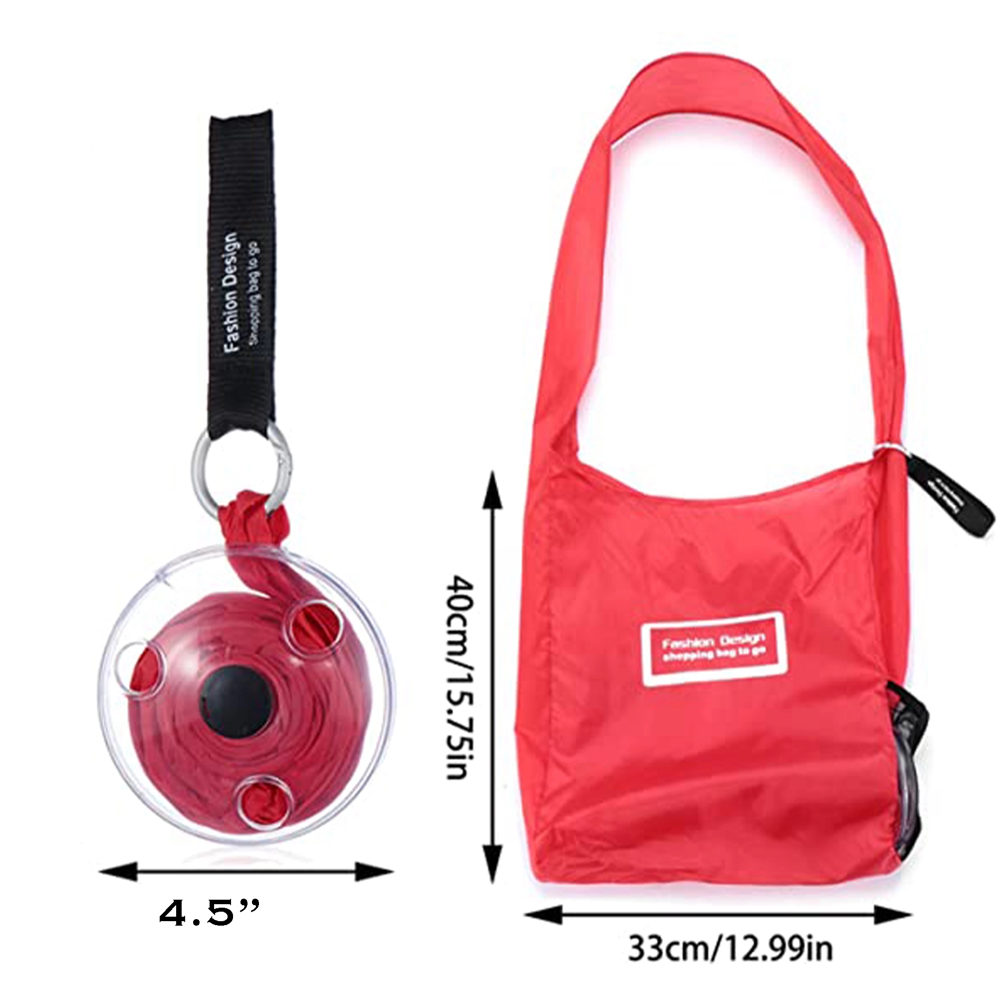 Keychain Reusable Roll up Shopping Bag 4
